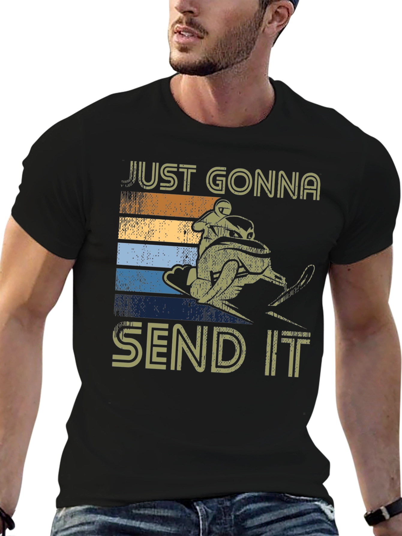 Just Gonna Send It Tee - Snowmobile Retro T-Shirt