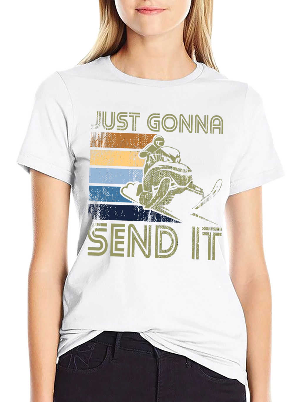 Just Gonna Send It Tee - Snowmobile Retro T-Shirt