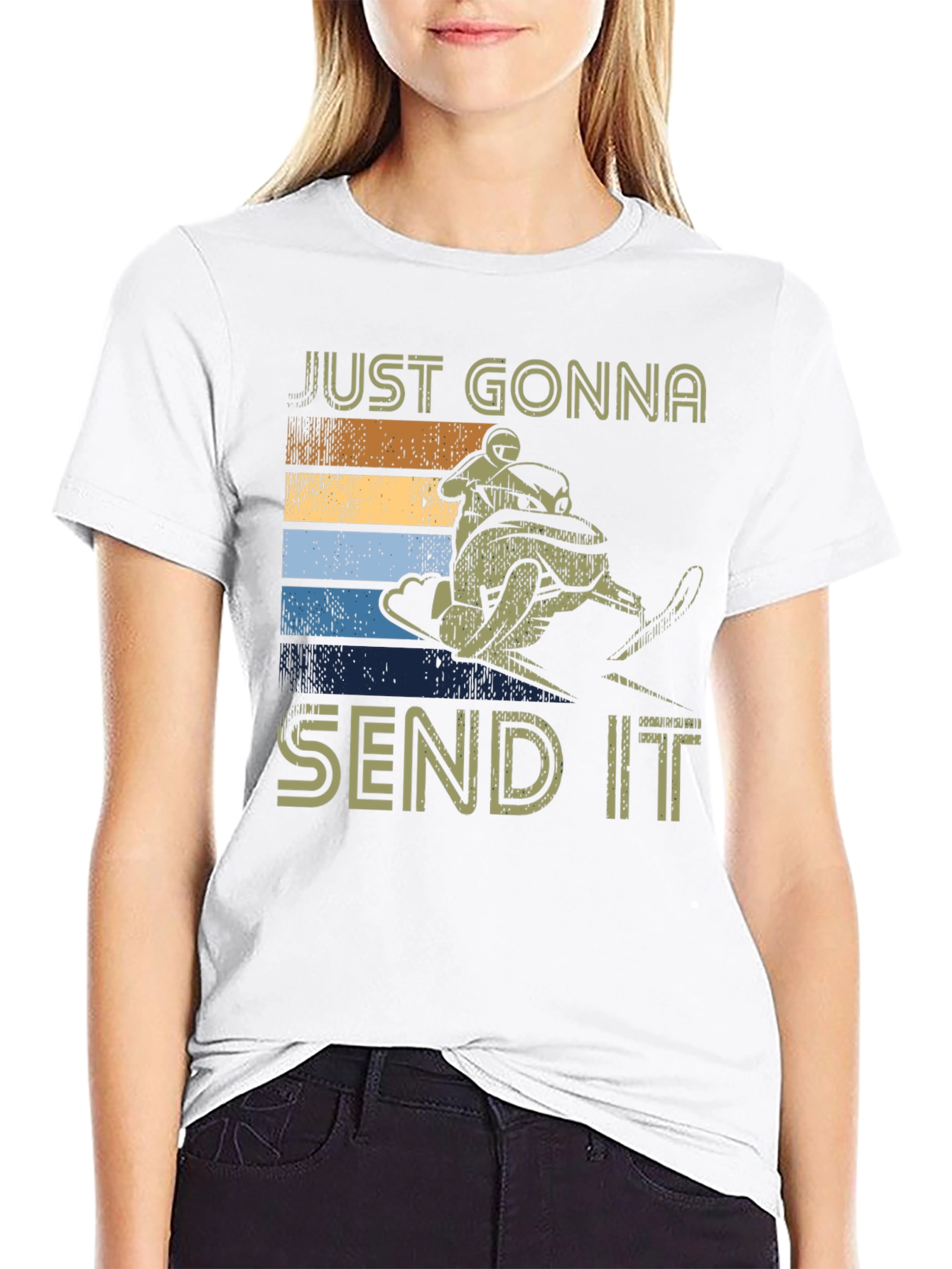 Just Gonna Send It Tee - Snowmobile Retro T-Shirt
