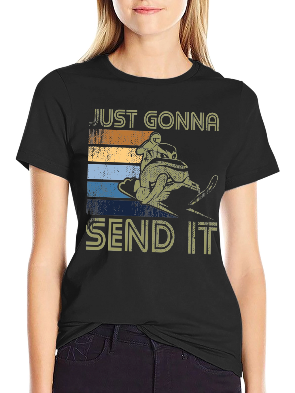 Just Gonna Send It Tee - Snowmobile Retro T-Shirt