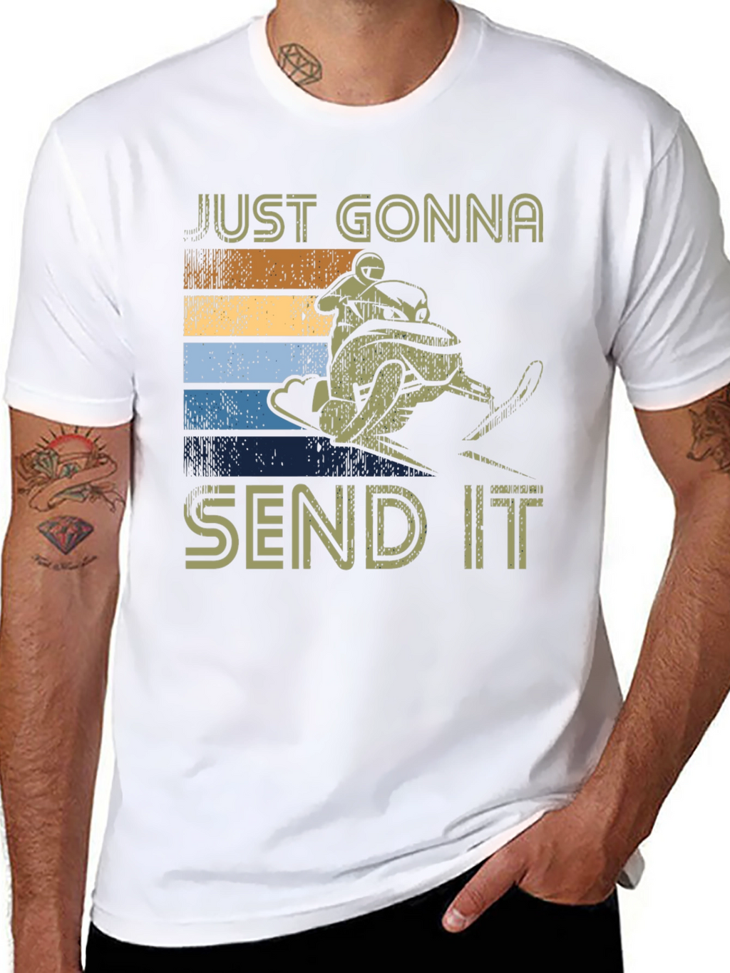 Just Gonna Send It Tee - Snowmobile Retro T-Shirt