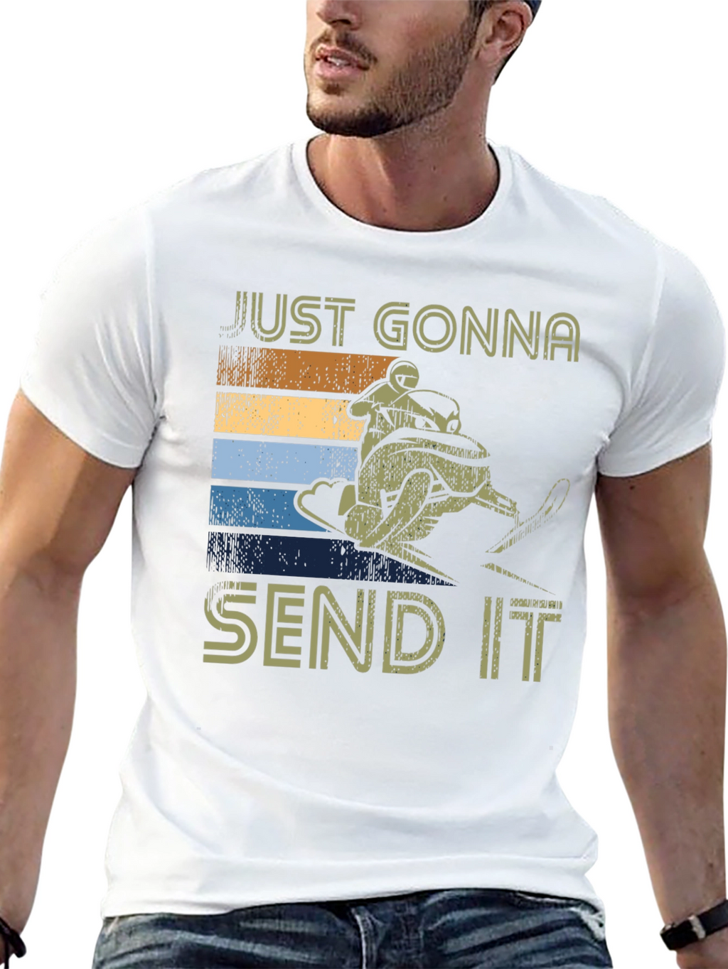 Just Gonna Send It Tee - Snowmobile Retro T-Shirt