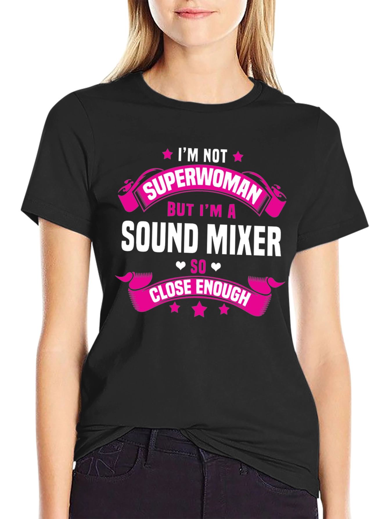 Sound Mixer Superwoman Funny Graphic Tee