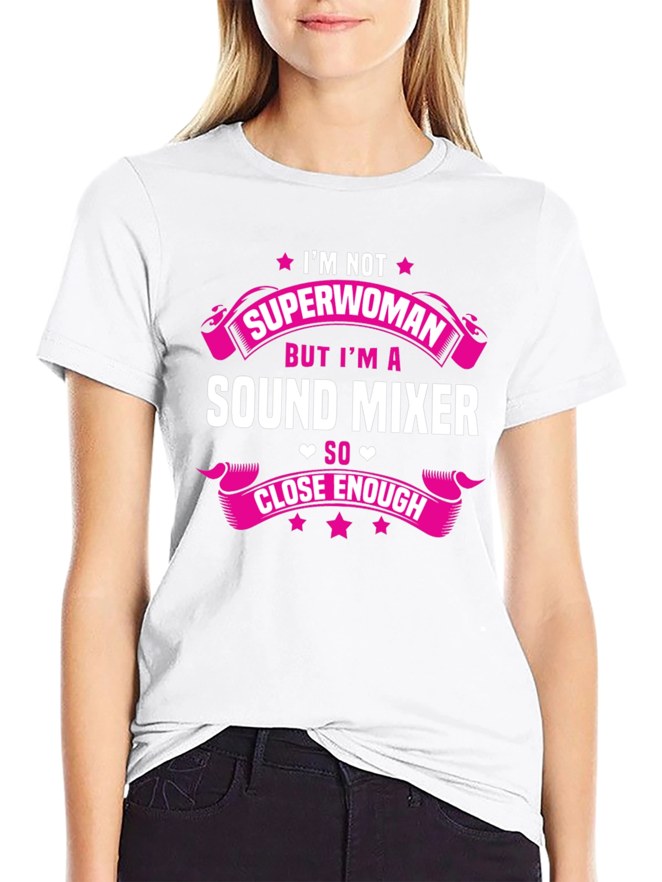 Sound Mixer Superwoman Funny Graphic Tee