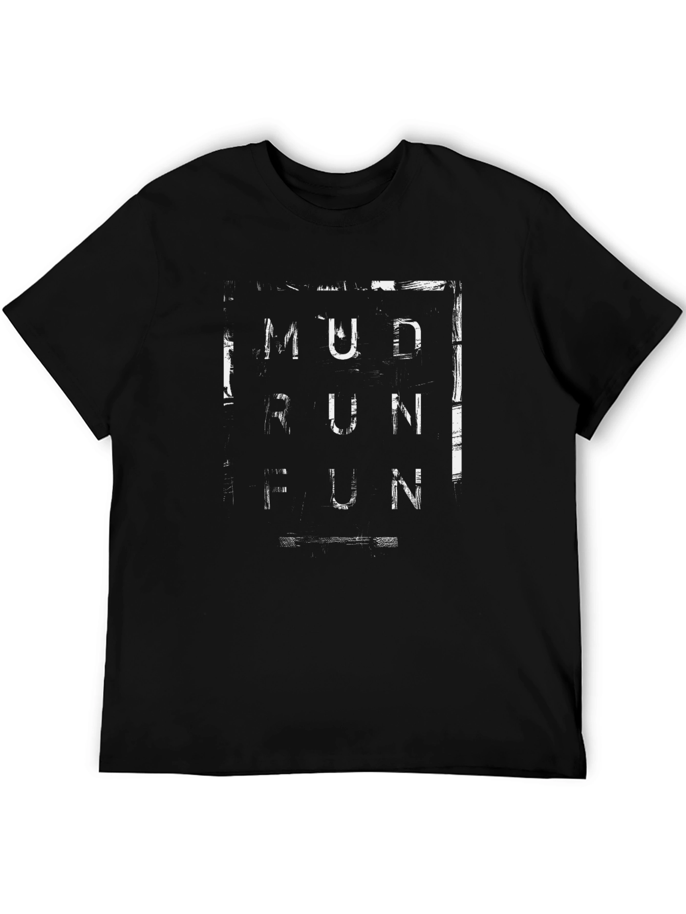 Mud Run Fun Graphic T-Shirt - Black
