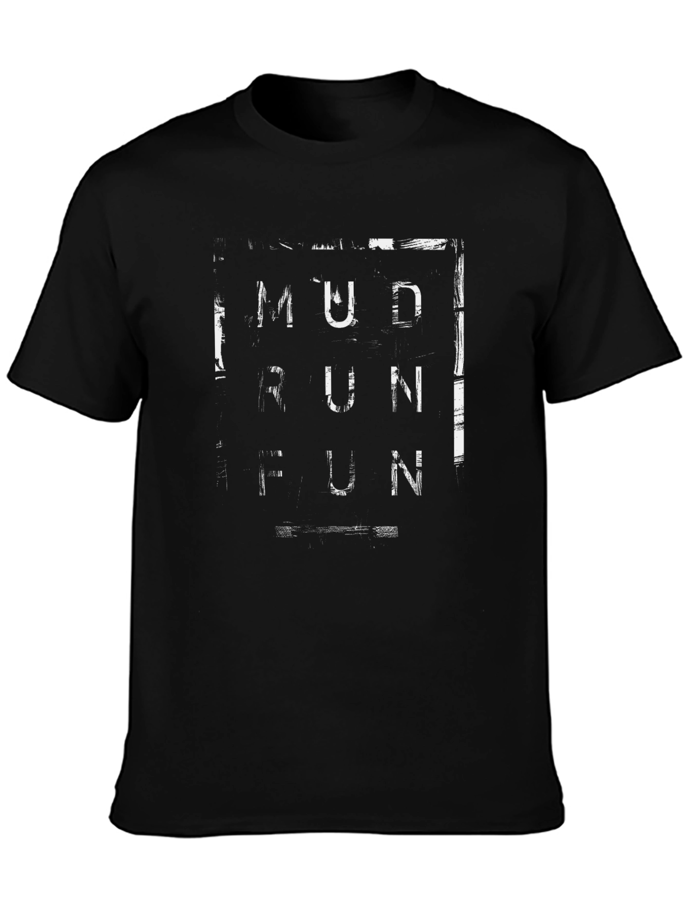 Mud Run Fun Graphic T-Shirt - Black
