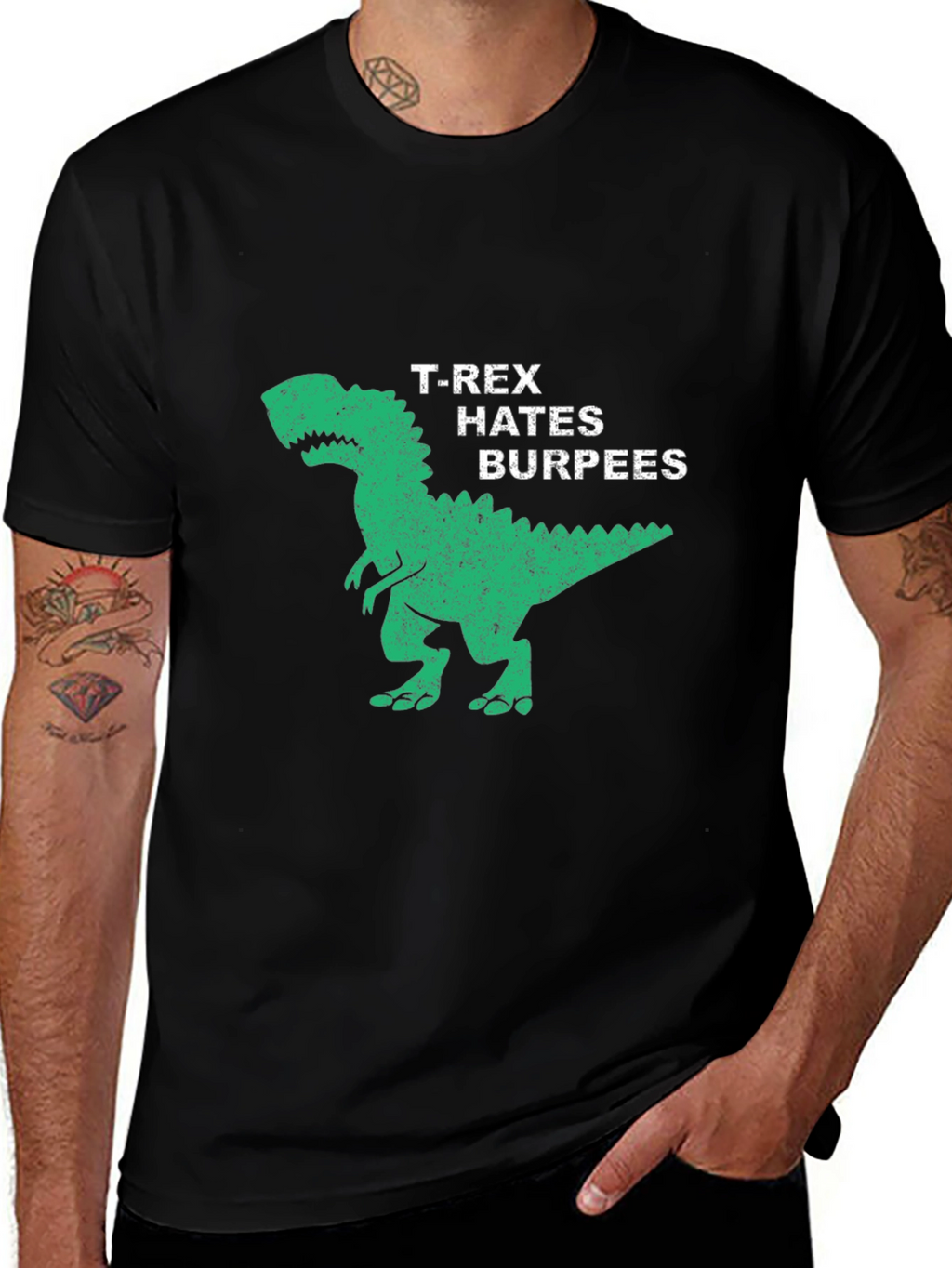 T-Rex Hates Burpees Graphic Tee