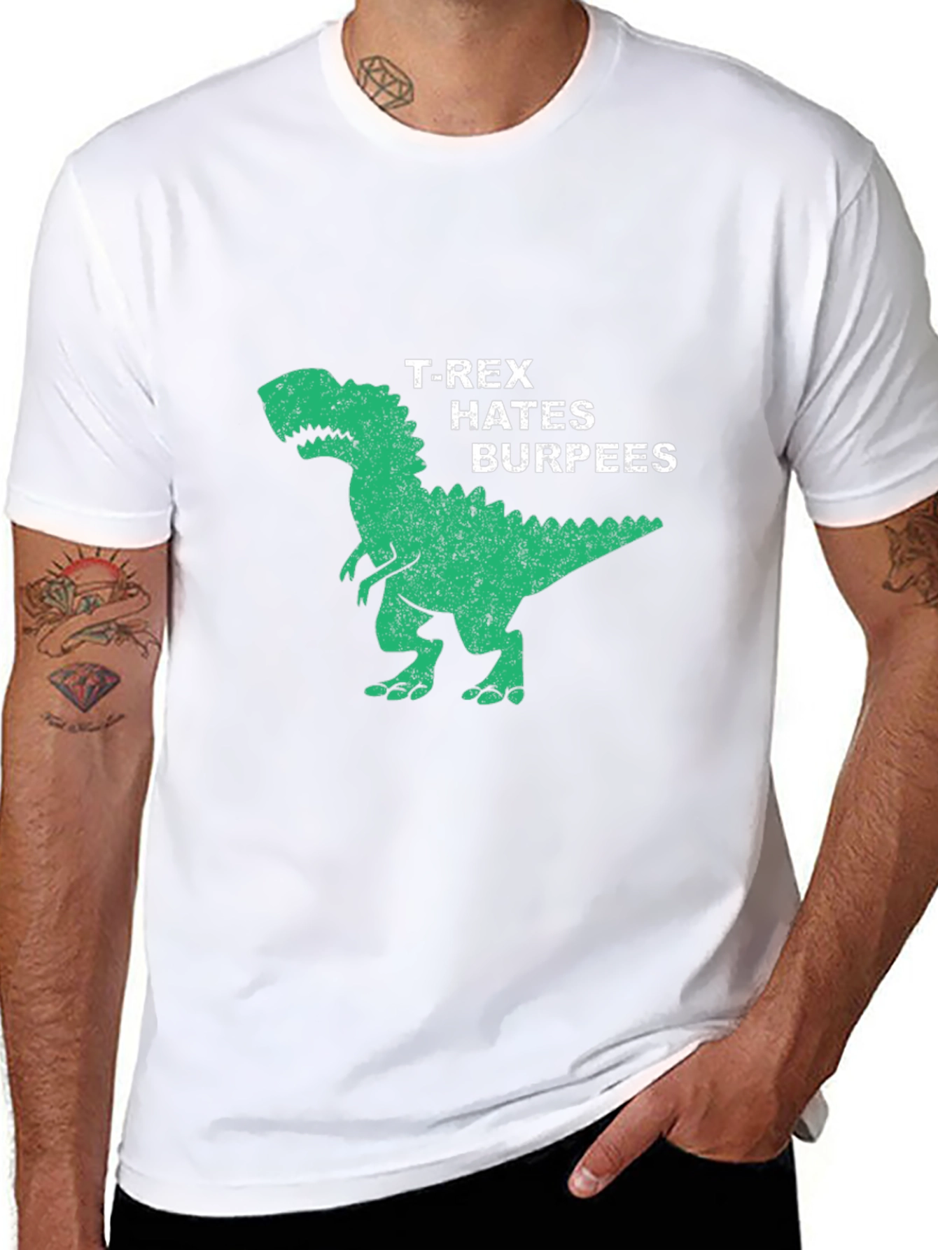 T-Rex Hates Burpees Graphic Tee