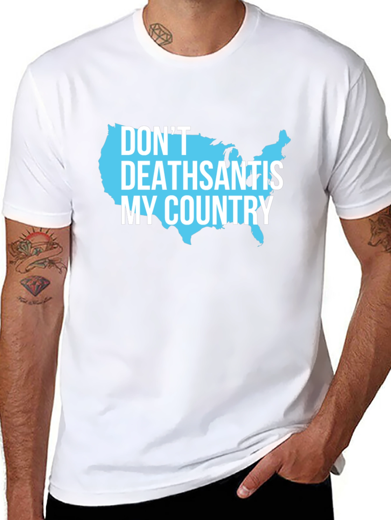 DeathSantis My Country USA Map Graphic Tee