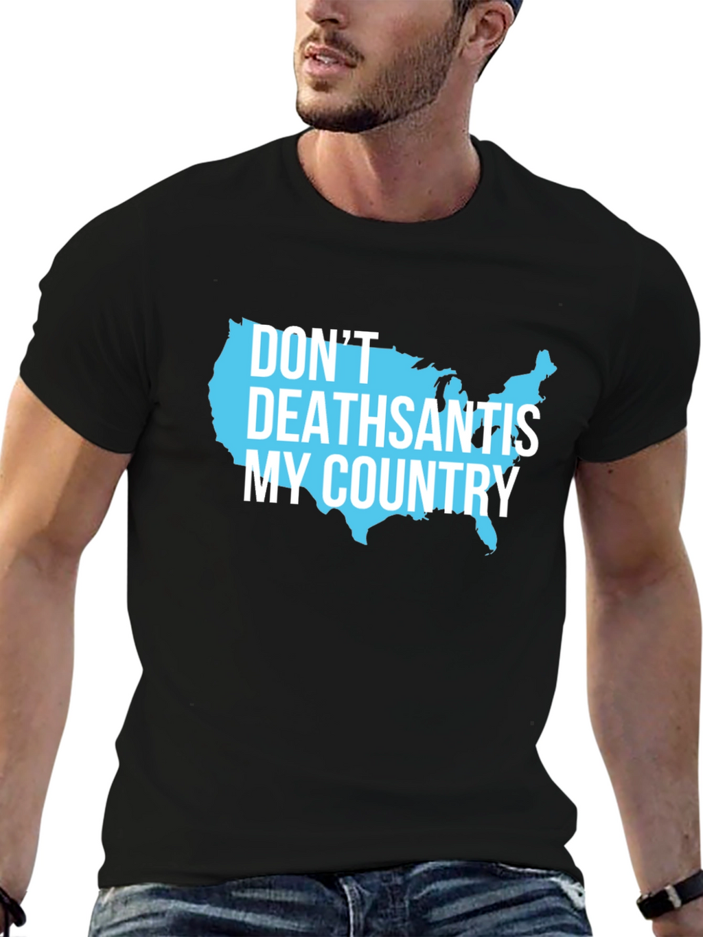 DeathSantis My Country USA Map Graphic Tee