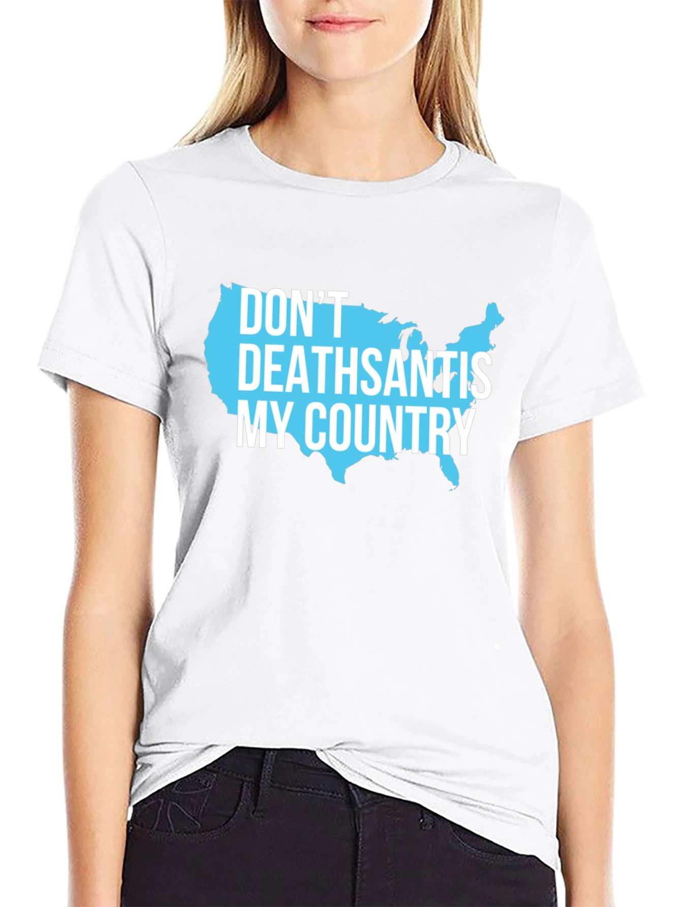 DeathSantis My Country USA Map Graphic Tee
