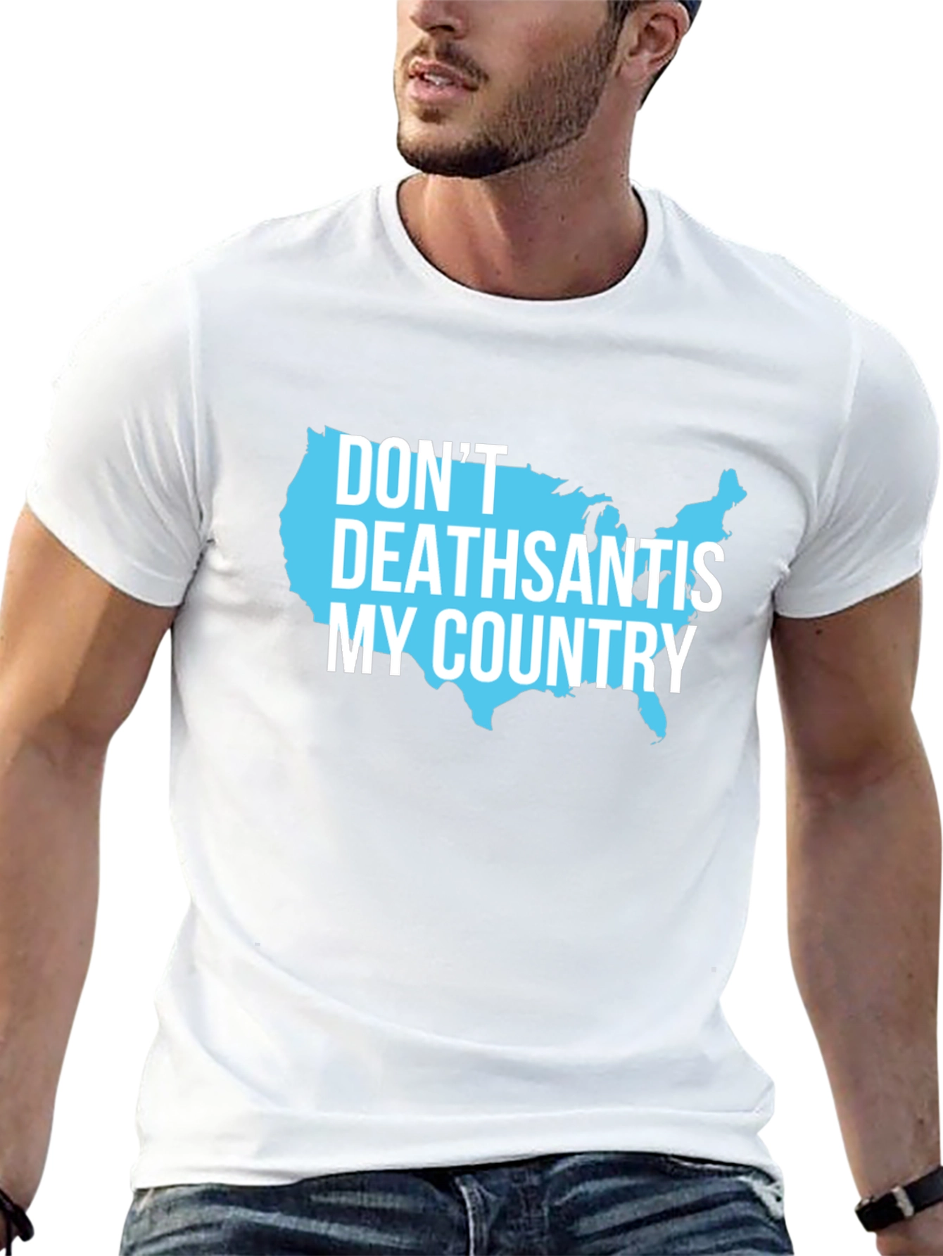 DeathSantis My Country USA Map Graphic Tee