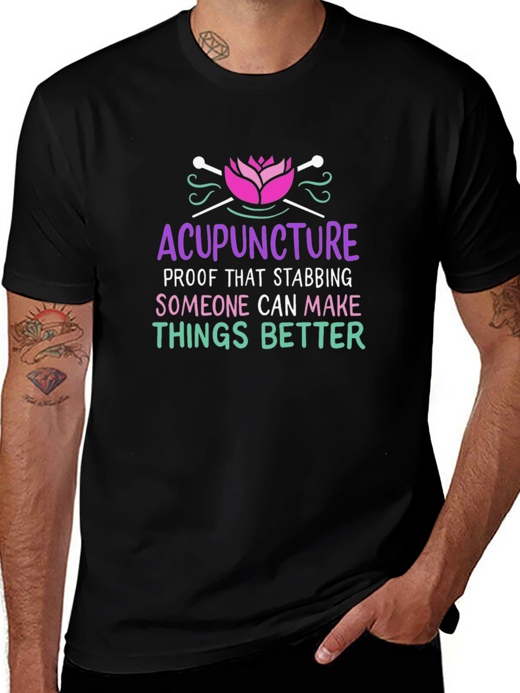 Acupuncture T-Shirt: Stabbing Makes Things Better!