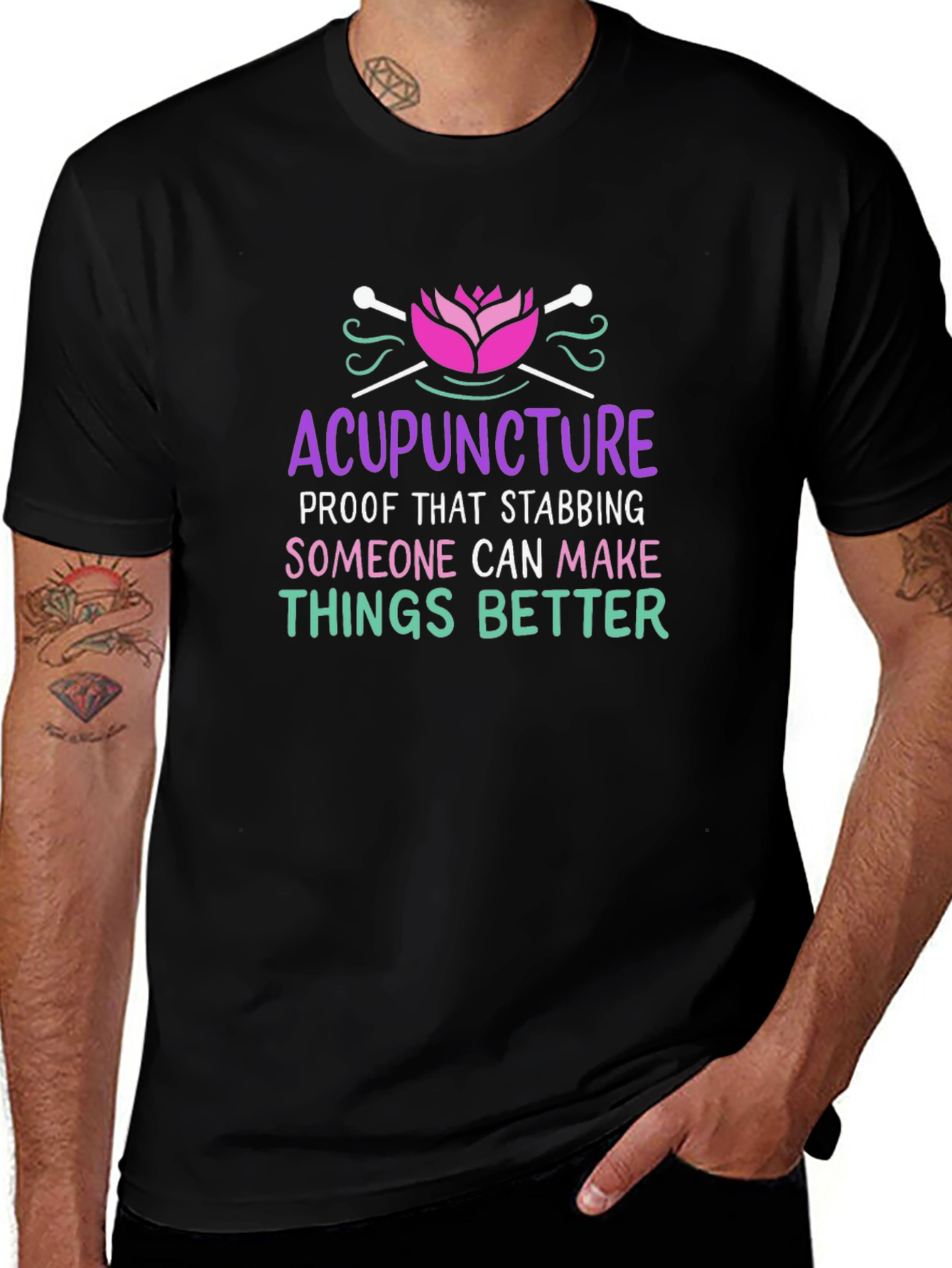 Acupuncture T-Shirt: Stabbing Makes Things Better!