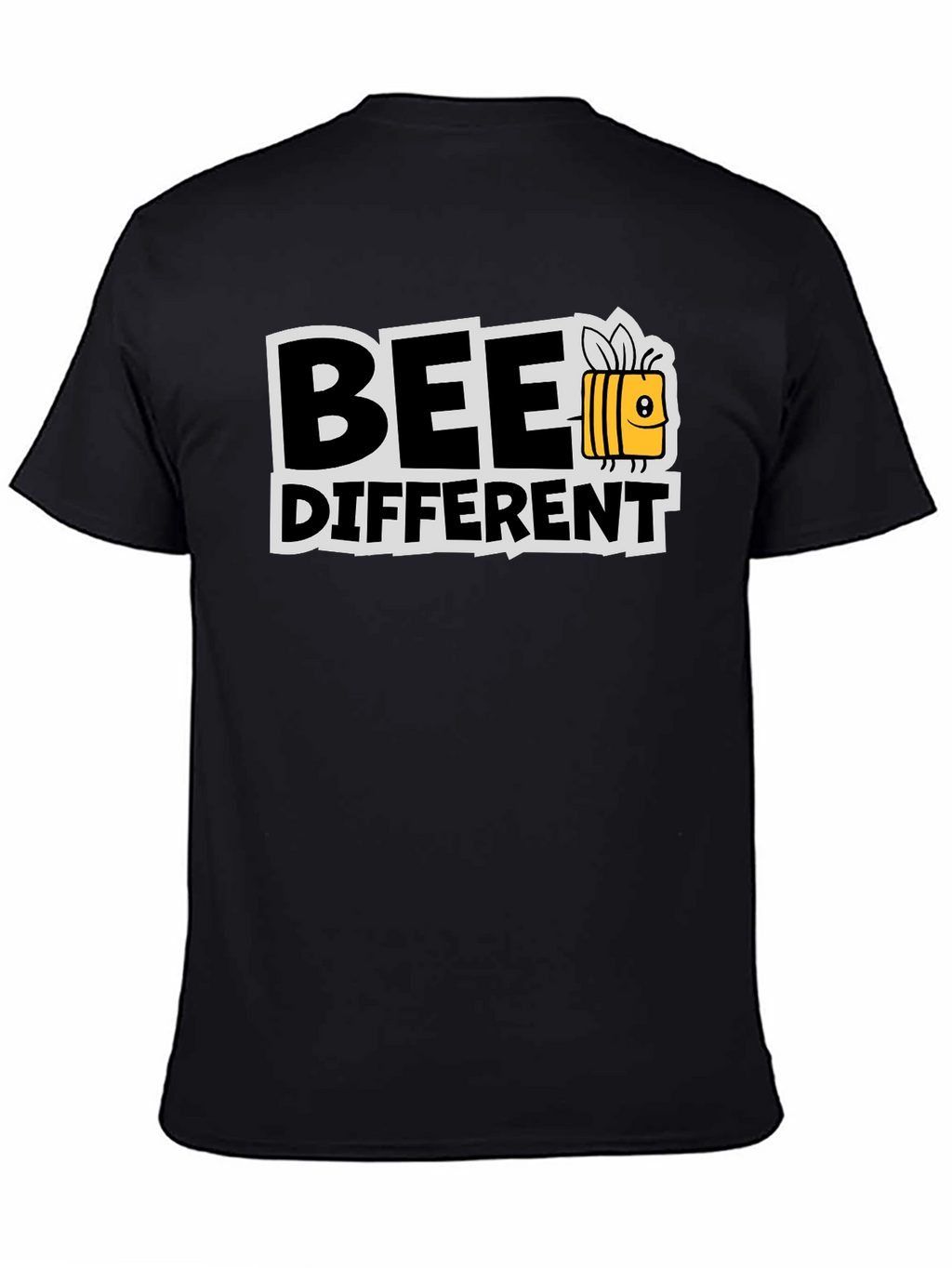 Bee Different Graphic T-Shirt Black Cotton Tee