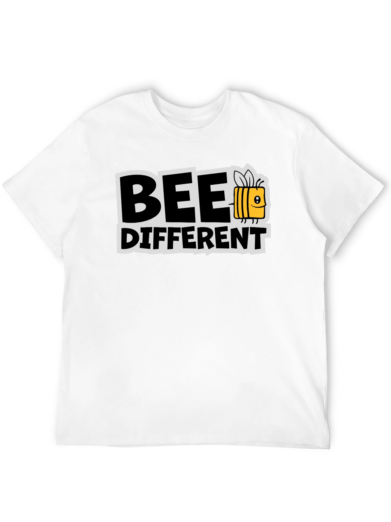 Bee Different Graphic T-Shirt Black Cotton Tee
