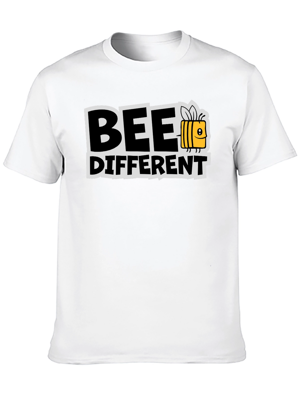 Bee Different Graphic T-Shirt Black Cotton Tee