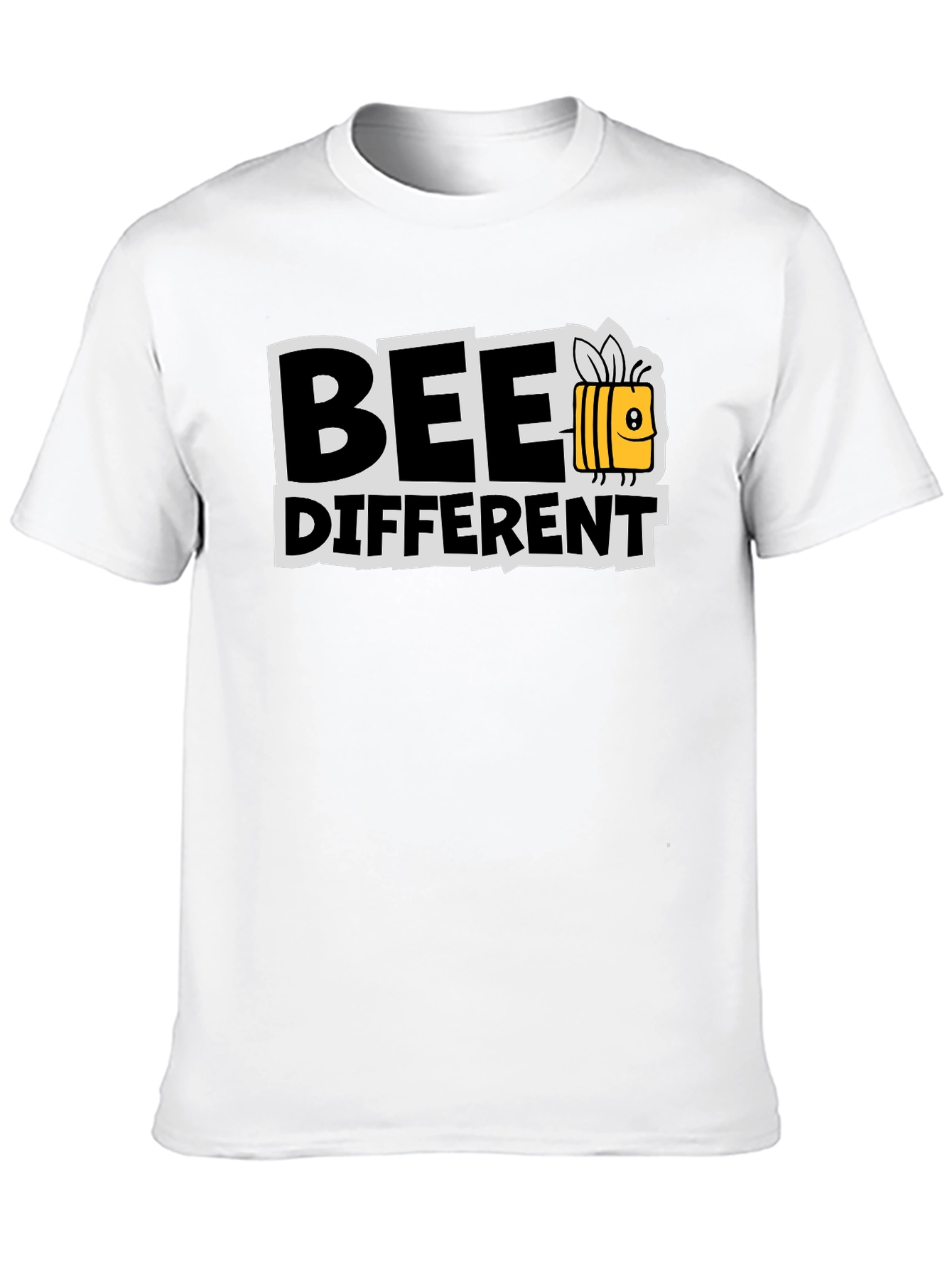Bee Different Graphic T-Shirt Black Cotton Tee
