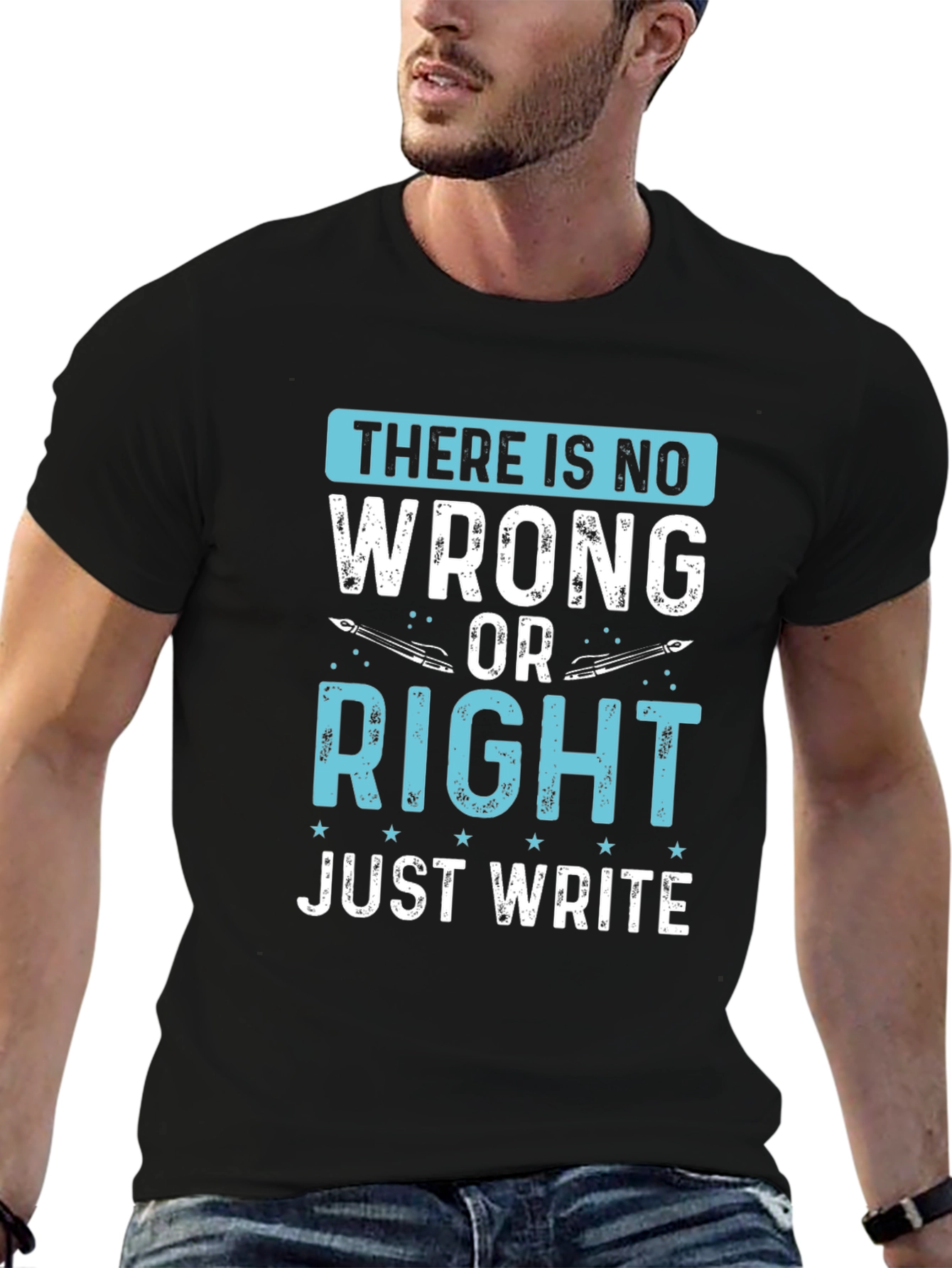 Writers Tee: There Is No Wrong Just Write T-Shirt