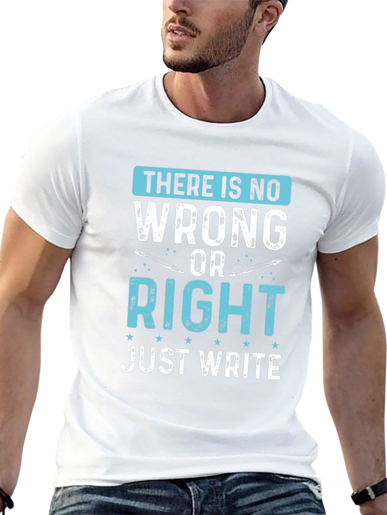 Writers Tee: There Is No Wrong Just Write T-Shirt