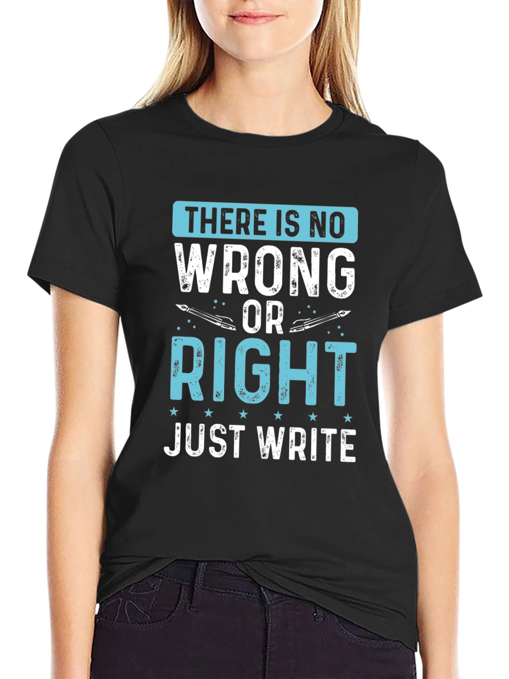 Writers Tee: There Is No Wrong Just Write T-Shirt