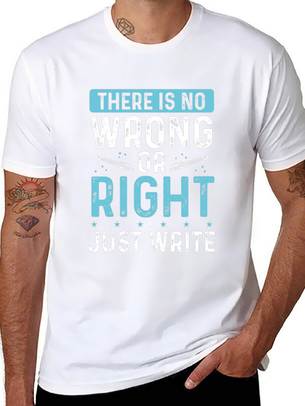 Writers Tee: There Is No Wrong Just Write T-Shirt