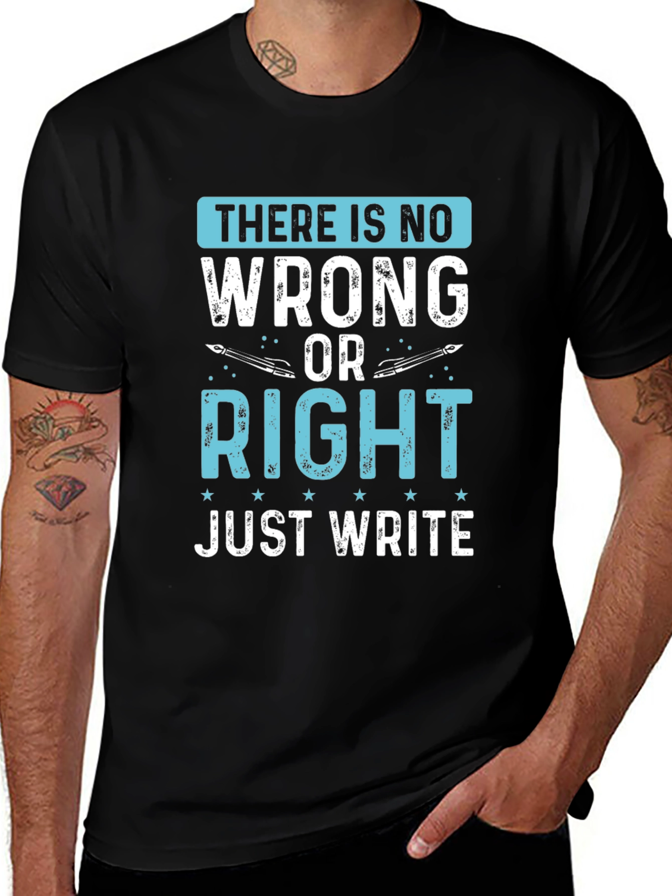 Writers Tee: There Is No Wrong Just Write T-Shirt