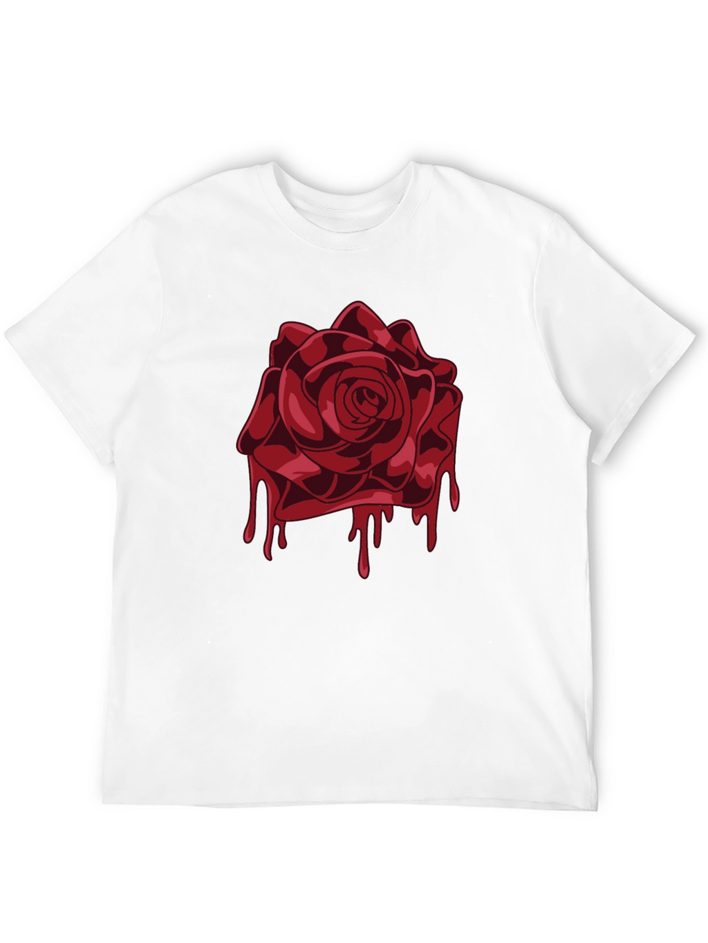 Bleeding Rose Graphic Tee - Mens Black T-Shirt