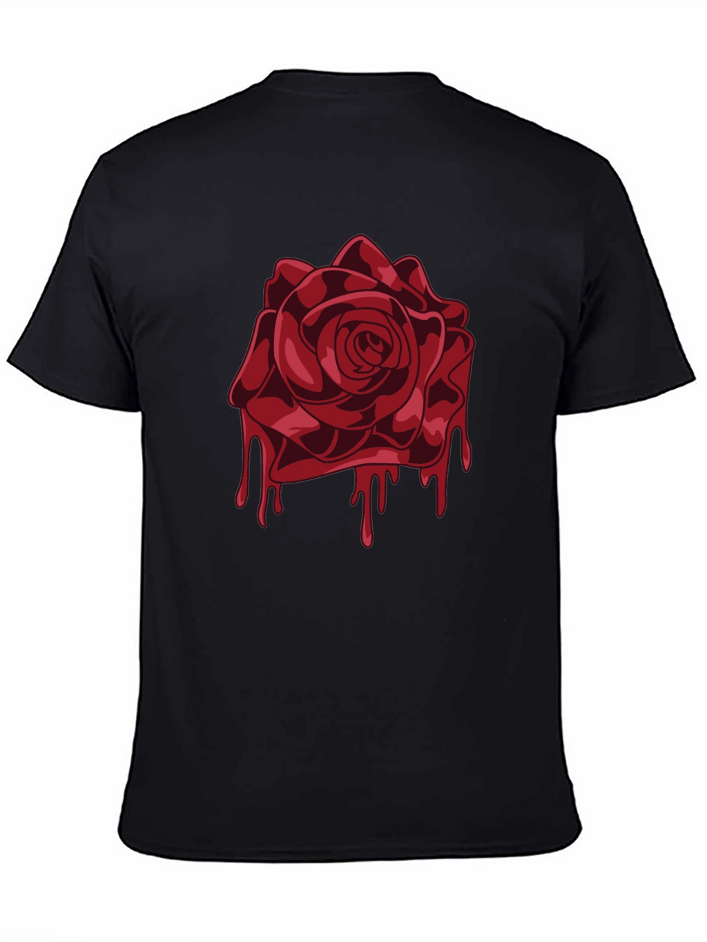 Bleeding Rose Graphic Tee - Mens Black T-Shirt