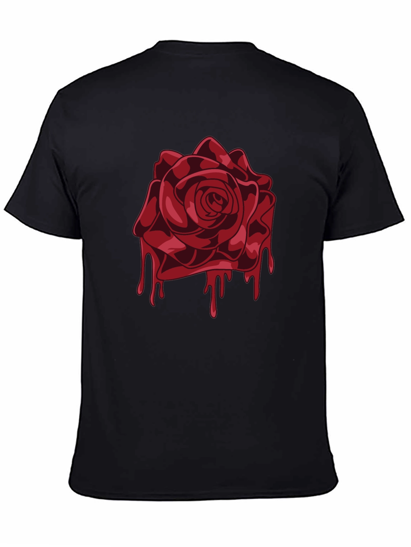 Bleeding Rose Graphic Tee - Mens Black T-Shirt