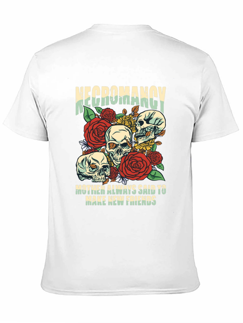 Necromancy Skull Graphic T-Shirt - Make New Friends Tee