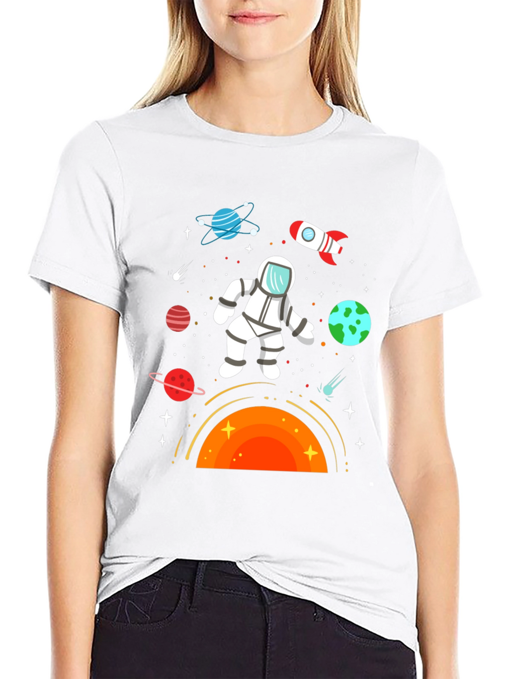 Astronaut in Space Graphic T-Shirt