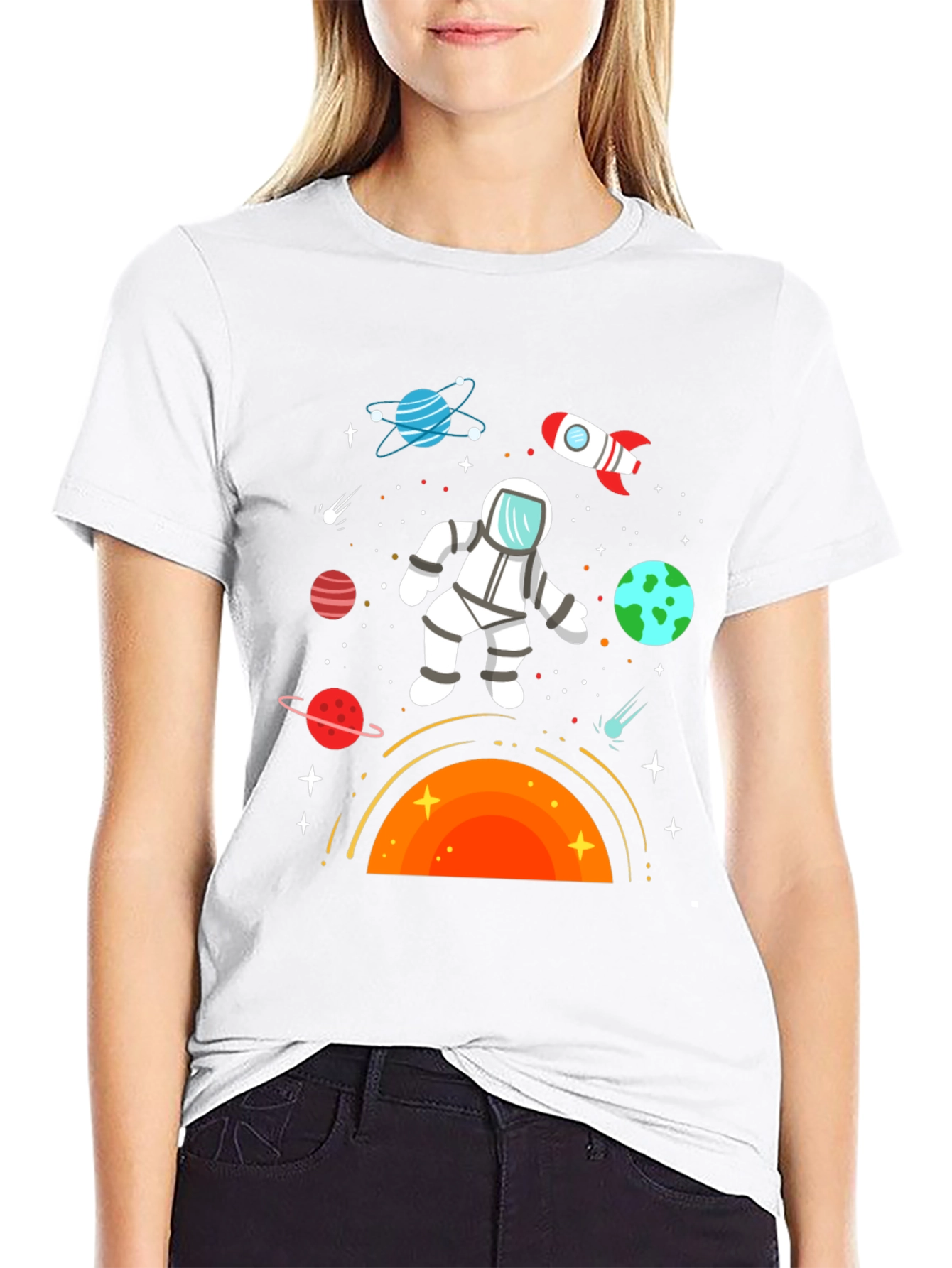 Astronaut in Space Graphic T-Shirt