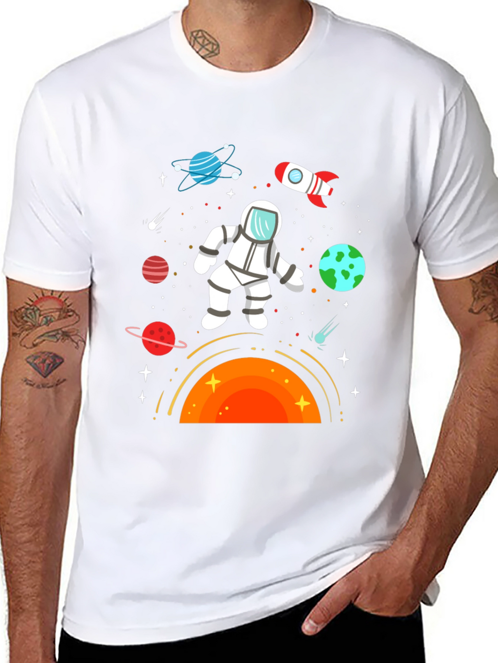 Astronaut in Space Graphic T-Shirt