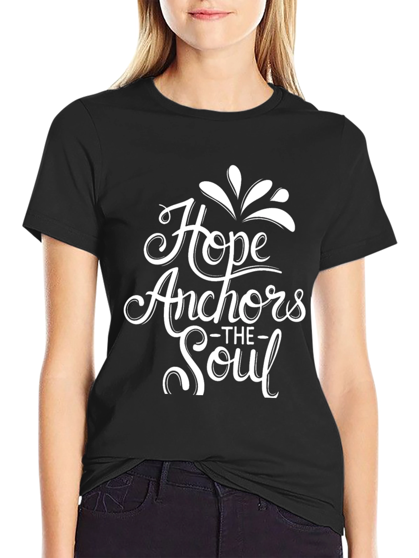 Hope Anchors The Soul Black T-Shirt