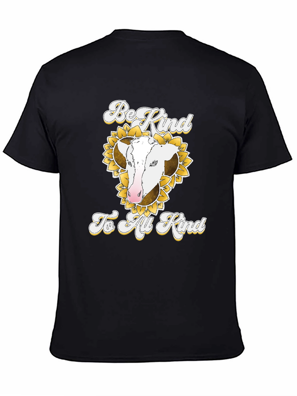 Be Kind to All Kind Cow Sunflower Graphic T-Shirt