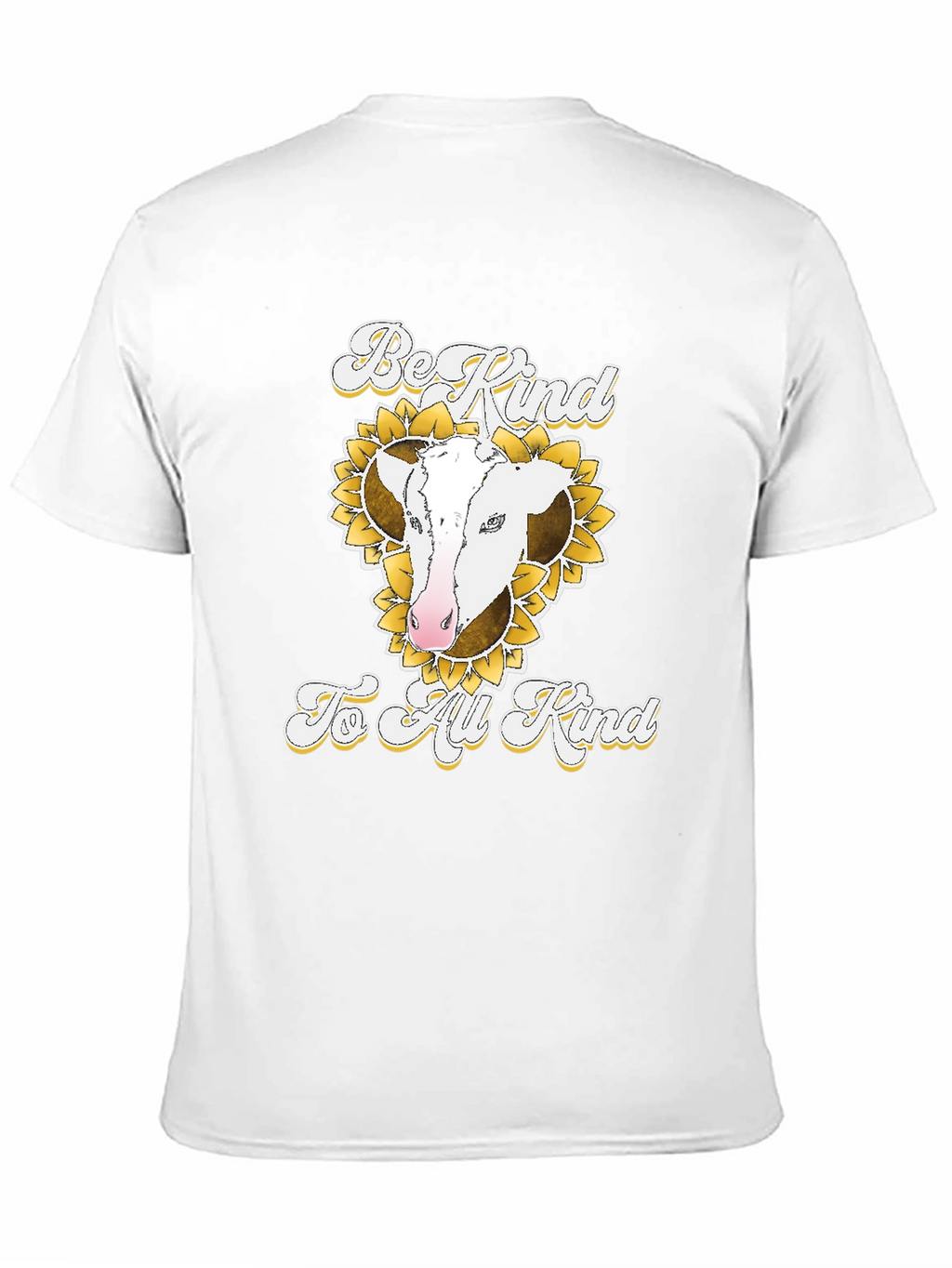 Be Kind to All Kind Cow Sunflower Graphic T-Shirt