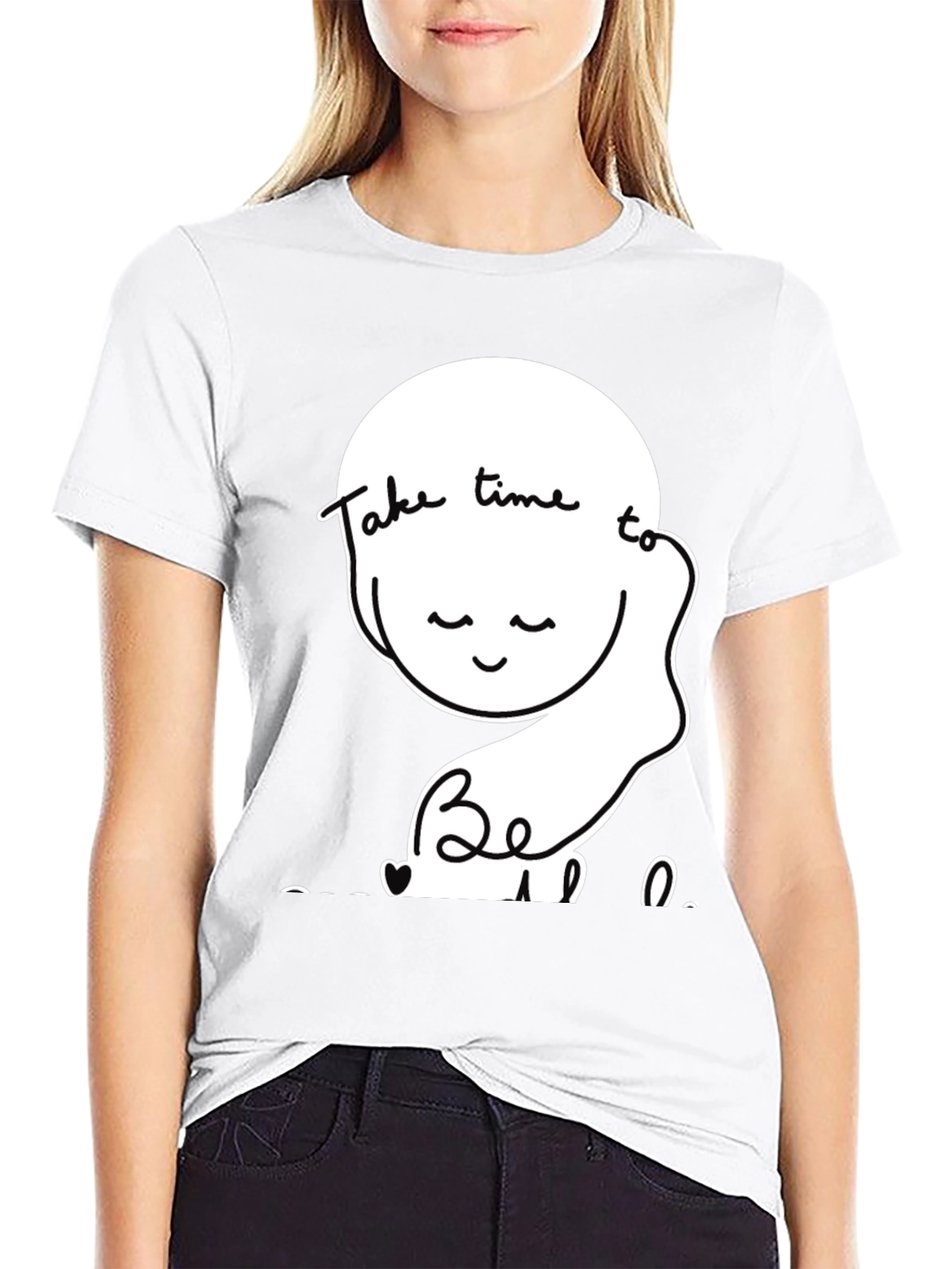 Relaxed Fit T-Shirt Take Time To Be Kind