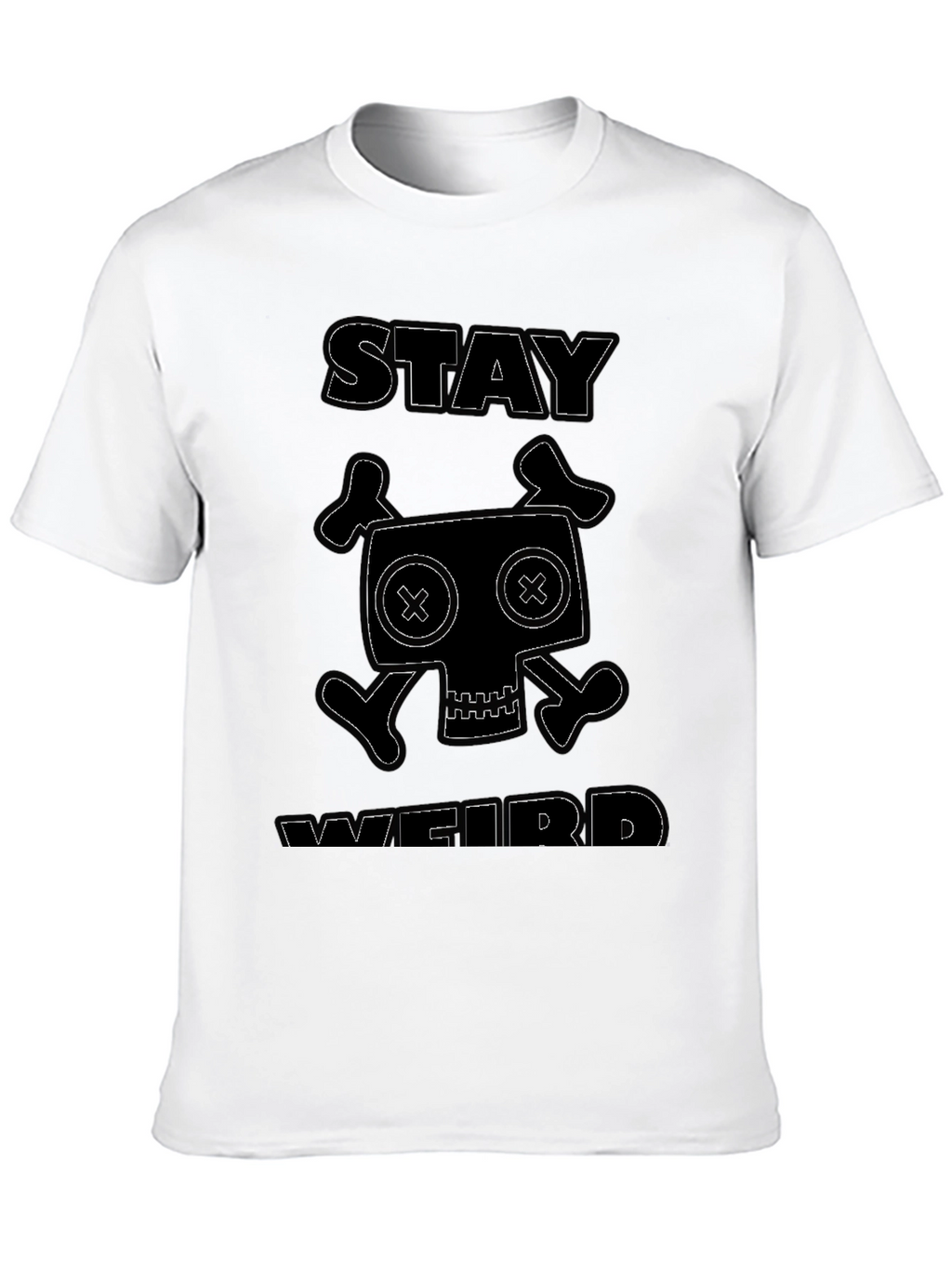 Stay Weird Graphic Black T-Shirt