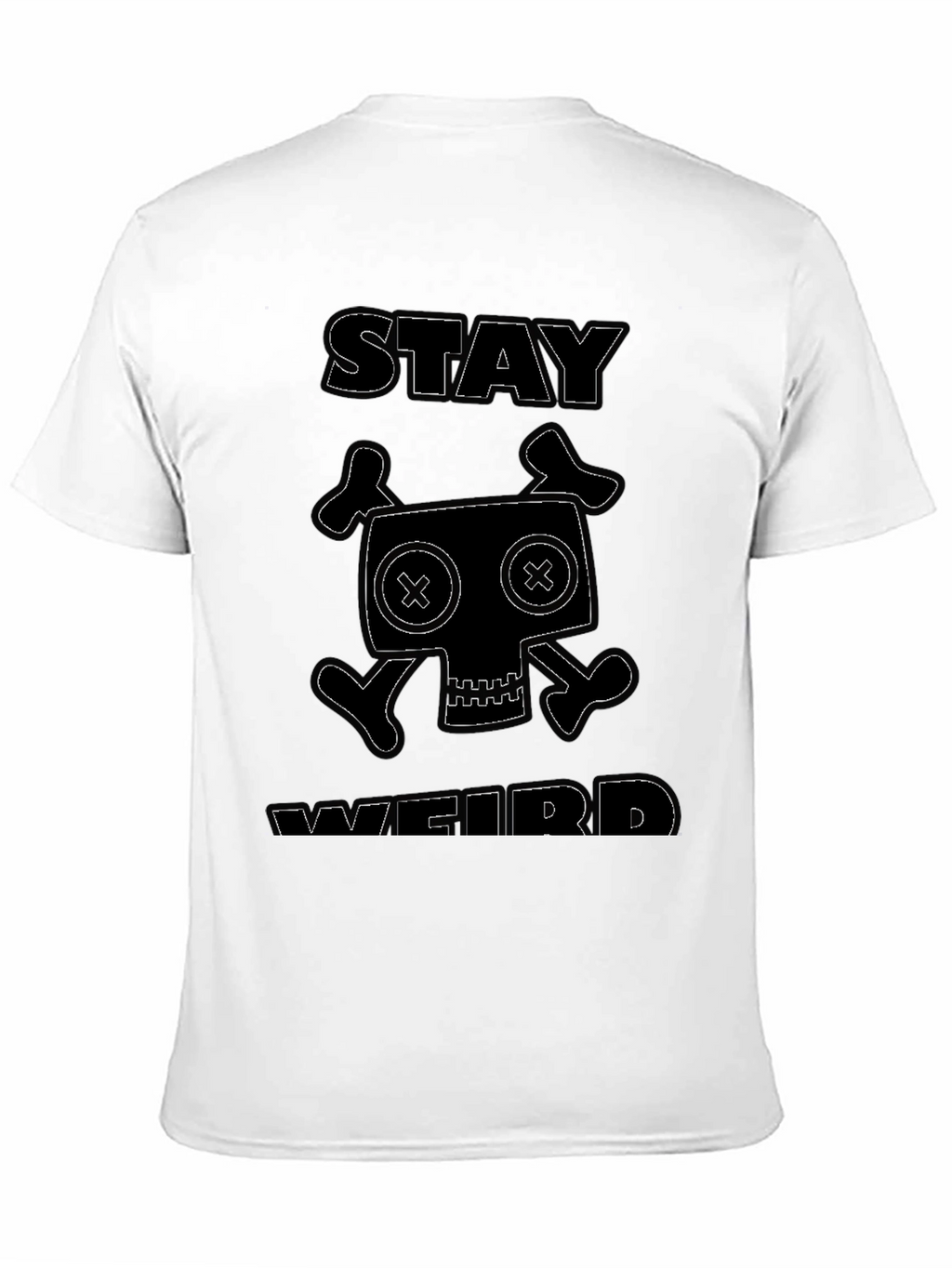 Stay Weird Graphic Black T-Shirt