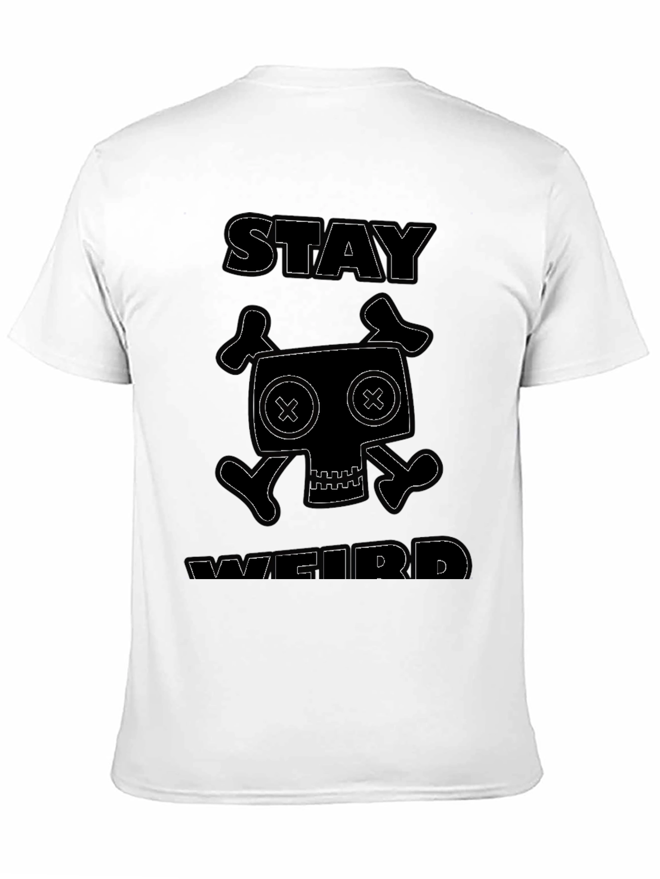Stay Weird Graphic Black T-Shirt