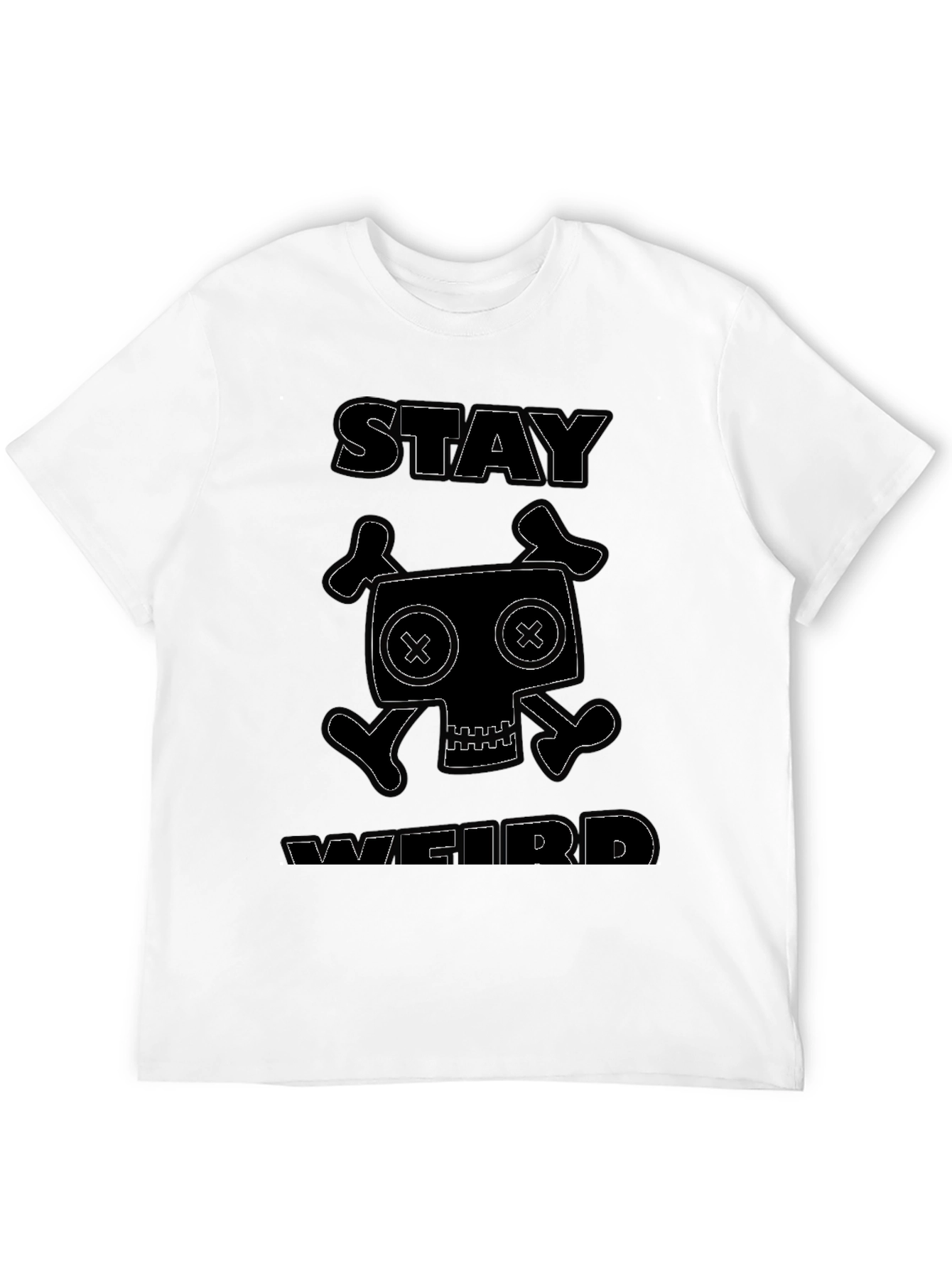 Stay Weird Graphic Black T-Shirt