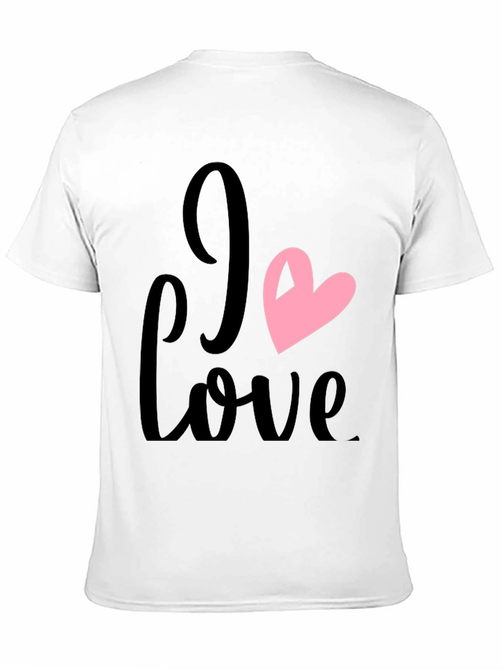 I Love Heart Graphic Black T-Shirt