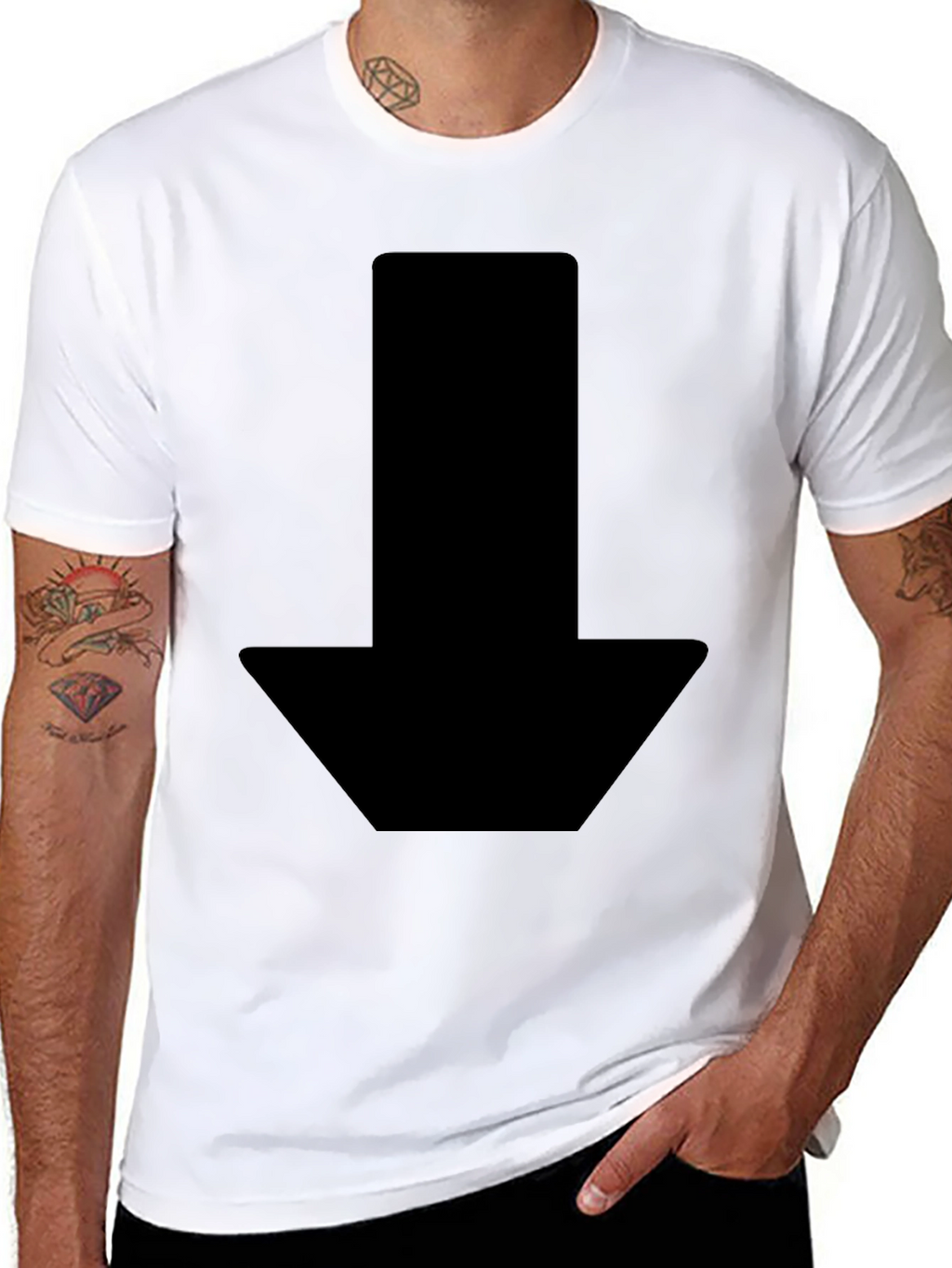 Black Arrow Graphic Tee - Stylish & Modern Design