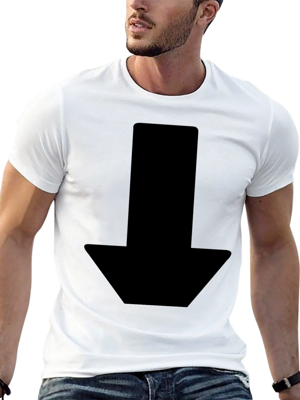 Black Arrow Graphic Tee - Stylish & Modern Design