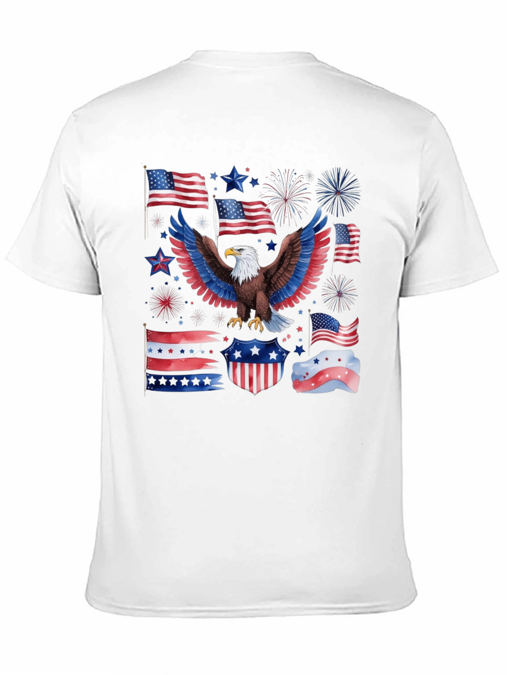 Patriotic Eagle USA Flag Graphic T-Shirt