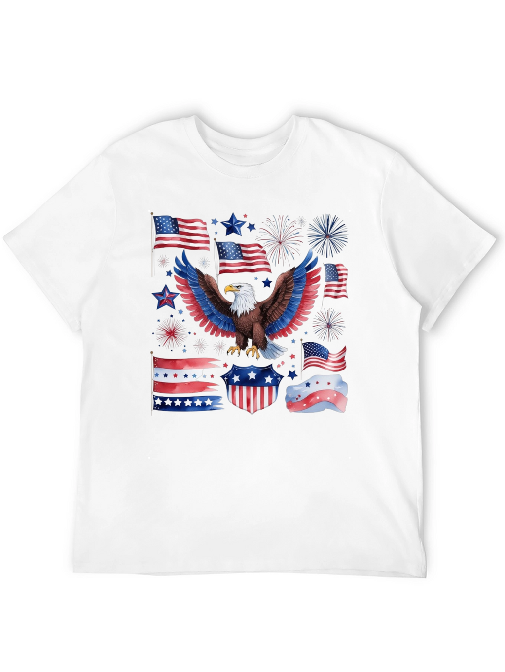 Patriotic Eagle USA Flag Graphic T-Shirt