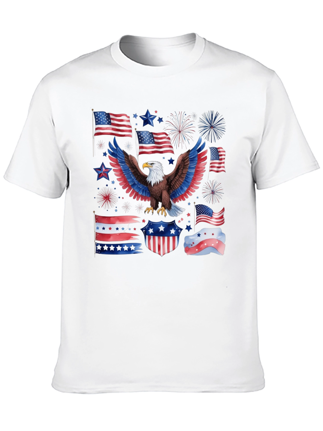 Patriotic Eagle USA Flag Graphic T-Shirt
