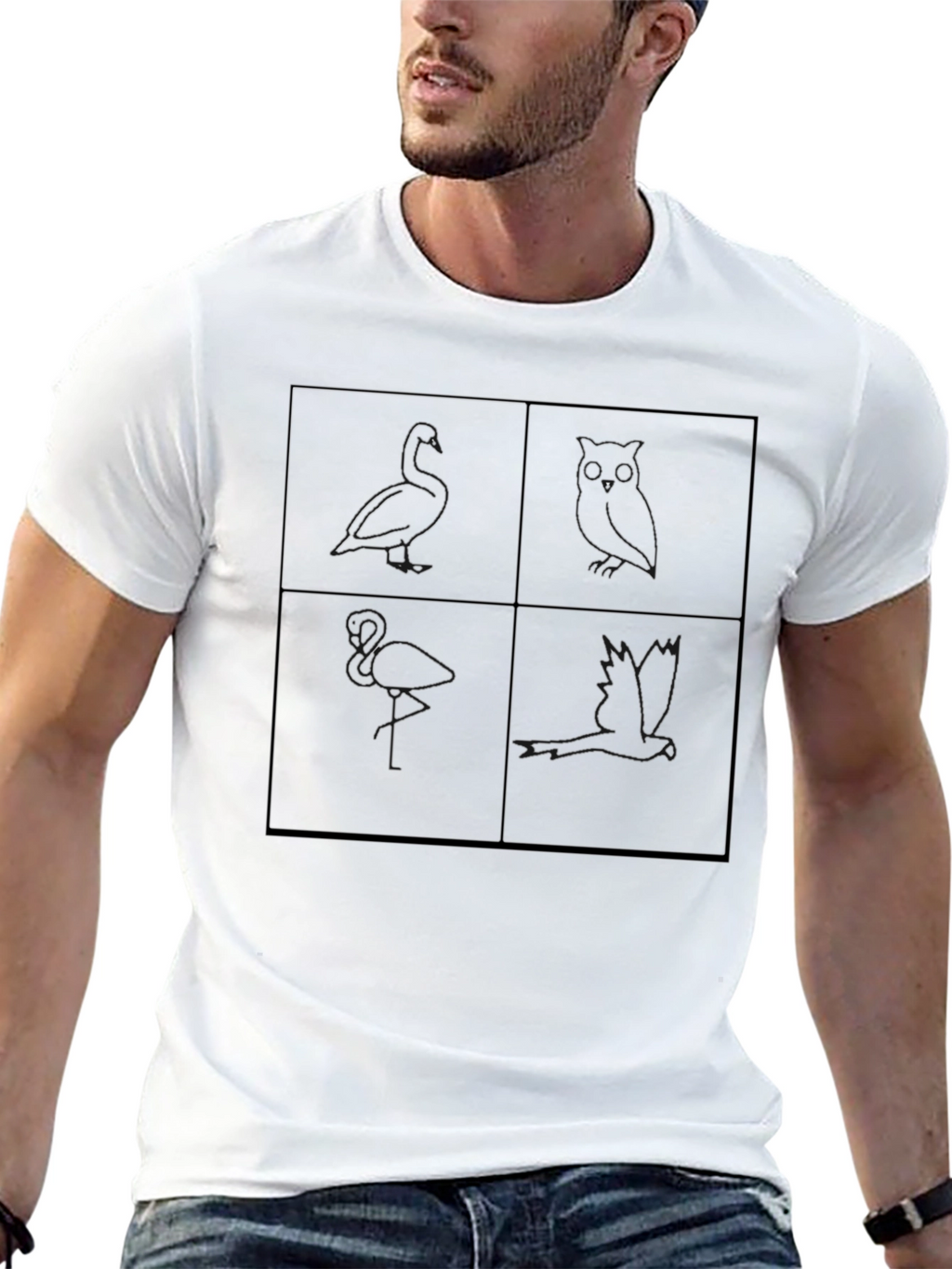 Black Bird Silhouette Graphic Tee