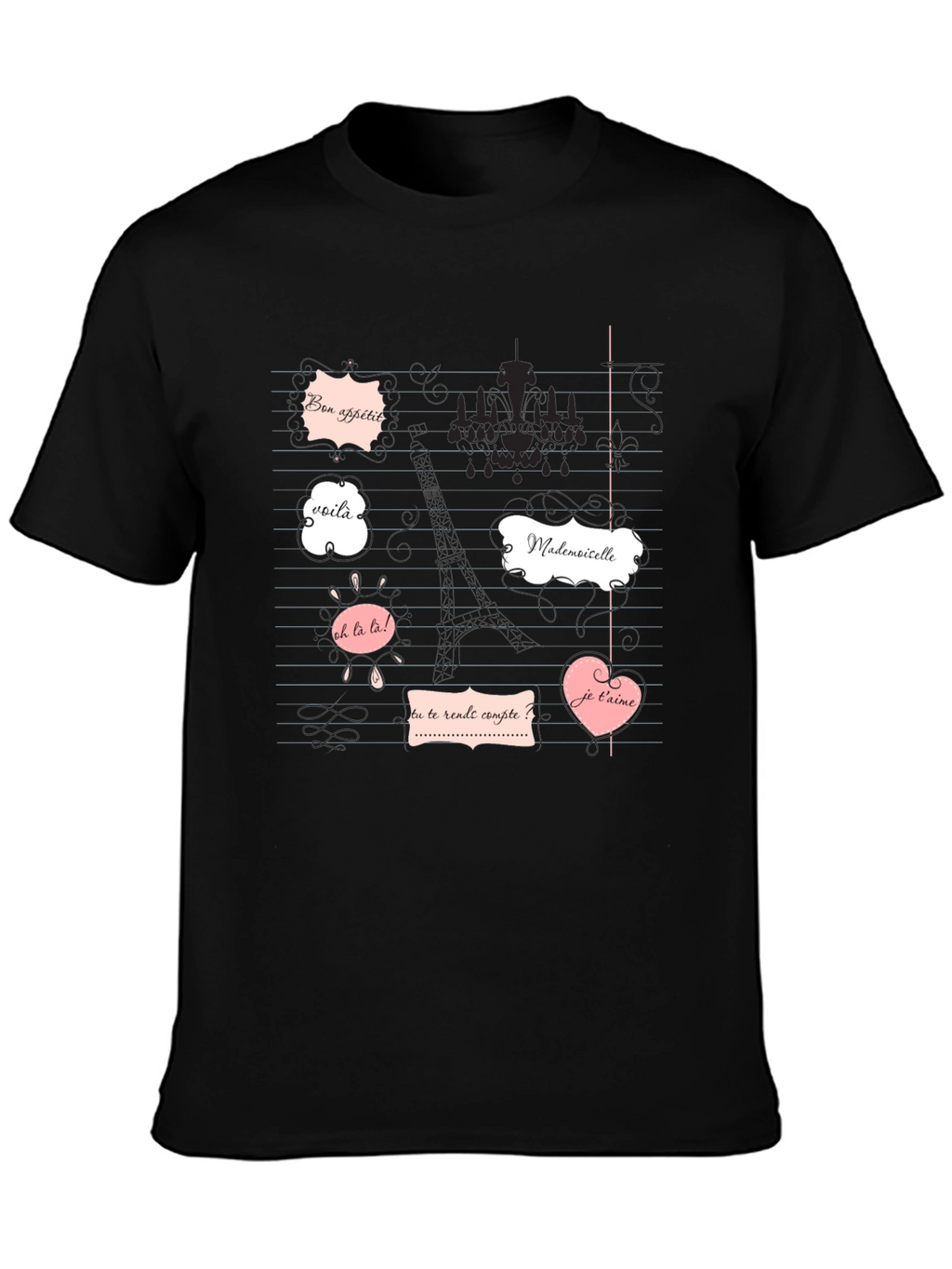 Parisian Phrases Graphic Tee